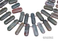 Wholesale 13×25-13x40mm Side-drilled Agate Pieces String