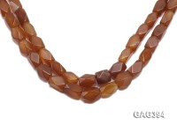 Wholesale 9x9x15mm Faceted Brown Agate Beads String
