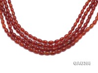 Wholesale 6x10mm Red Oval Agate String