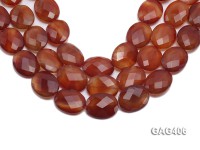 Wholesale 25x30mm Oval Faceted Agate Pieces String