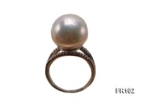 15.5mm White Round Edison Pearl Ring