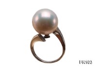 15.5mm white round Edison pearl ring
