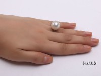 15mm White Round Edison Pearl Ring