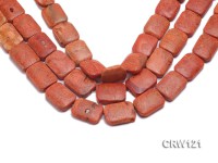 Wholesale 18x22mm Square Red Sponge Coral Beads Loose String