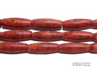 Wholesale 15x40mm Oval Red Sponge Coral Beads Loose String