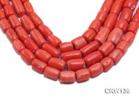 Wholesale 12x17mm Pillar-shaped Orange Coral Beads Loose String