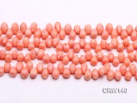 Wholesale 7x10mm Rice-shaped Pink Coral Beads Loose String