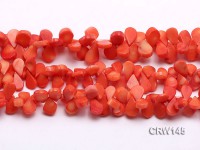 Wholesale 8x11mm Seed-shaped Orange Coral Beads Loose String