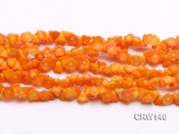 Wholesale 8x6mm Flower-shaped Orange Coral Beads Loose String