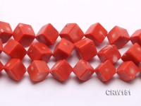 Wholesale 19mm Cubic Orange Coral Beads Loose String