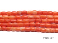 Wholesale 7x10mm Pillar-shaped Orange Coral Beads Loose String