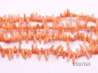 Wholesale 3x16mm Chili-shaped Orange Coral Sticks Loose String