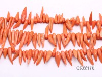 Wholesale 9-35mm Chili-shaped Orange Coral Sticks Loose String