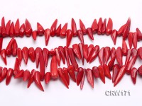 Wholesale 9-35mm Chili-shaped Red Coral Sticks Loose String