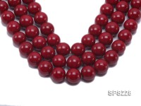 Wholesale 20mm Red Round Seashell Pearl String