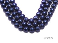 Wholesale 20mm Dark Blue Round Seashell Pearl String
