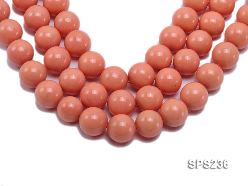 Wholesale 20mm Pink Round Seashell Pearl String