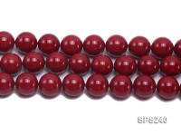 Wholesale 18mm Red Round Seashell Pearl String