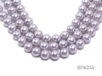 Wholesale 18mm Lavender Grey Round Seashell Pearl String