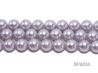 Wholesale 18mm Lavender Grey Round Seashell Pearl String