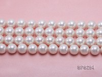 Wholesale 16mm Round White Seashell Pearl String
