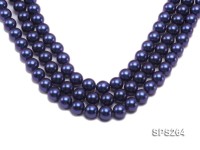 Wholesale 14mm Round Deep Blue Seashell Pearl String