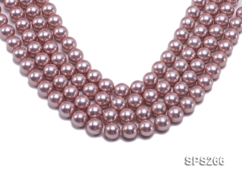 Wholesale 14mm Round Lavender Seashell Pearl String