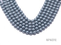 Wholesale 12mm Round Blue Grey Seashell Pearl String