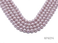 Wholesale 12mm Round Lavender Seashell Pearl String