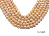 Wholesale 12mm Round Yellow Seashell Pearl String