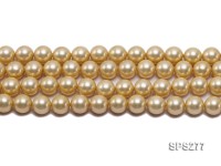 Wholesale 12mm Round Golden Seashell Pearl String