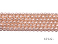 Wholesale 8mm Round Pink Seashell Pearl String