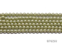 Wholesale 8mm Round Green Seashell Pearl String