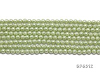 Wholesale 6mm Round Green Seashell Pearl String