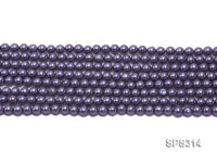 Wholesale 6mm Round Purple Seashell Pearl String