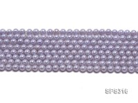 Wholesale 6mm Round Lavender Seashell Pearl String