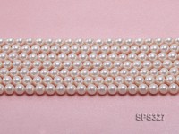 Wholesale 7.5mm Round White Seashell Pearl String