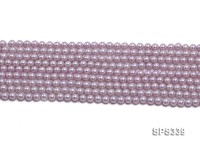 Wholesale 5mm Round Lavender Seashell Pearl String