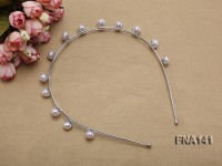 8.5mm White Round Cultured Freshwater Pearl Hairband