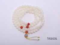 9.5mm Round Jadefied Tridacna Beads Necklace