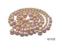 Classy 6-14mm Multi-color South Sea Shell Pearl Necklace