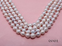 11.5-14.5mm White Baroque Pearl String