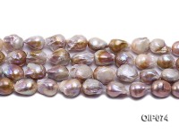 12-15mm Lavender Baroque Pearl String