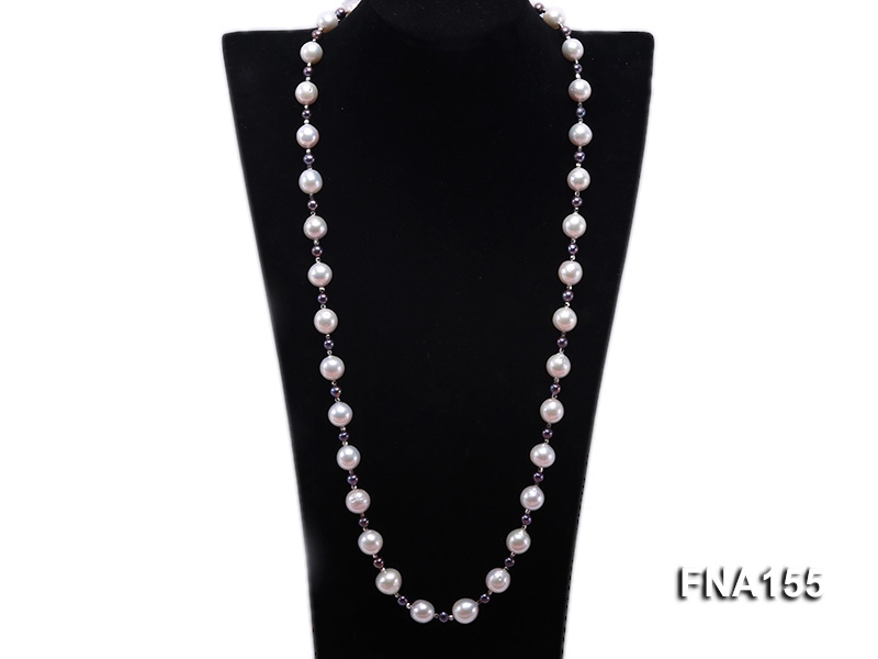 11.5-14mm Classy White Edison Pearl Long Necklace