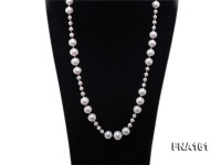 12-15.5mm Classy White Edison Pearl Long Necklace