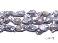 18-30mm Silver Lavender Irregular Pearl String