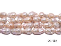12-16mm Pink Irregular Pearl String