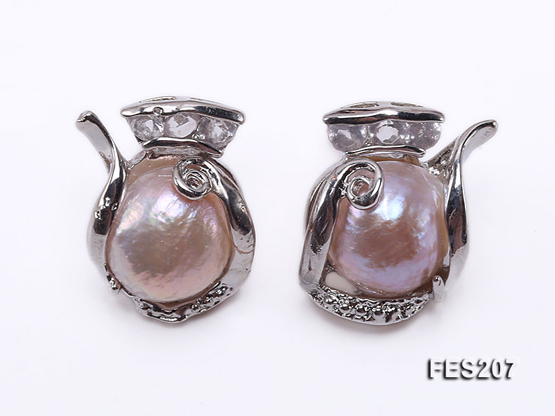 11-12mm Lavender  Baroque Freshwater Pearl Earrings
