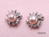 9mm Pink Flat Cultured Freshwater Pearl Clip-on Earrings