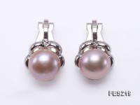 8mm Lavender Flat Cultured Freshwater Pearl Clip-on Earrings
